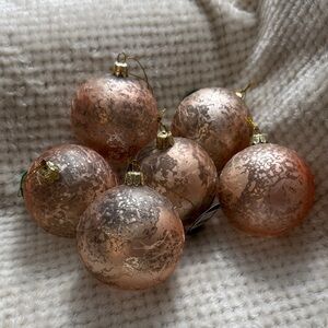 Sullivan’s Set of 6 Designer Glass Luxurious Textured Holiday Ornaments